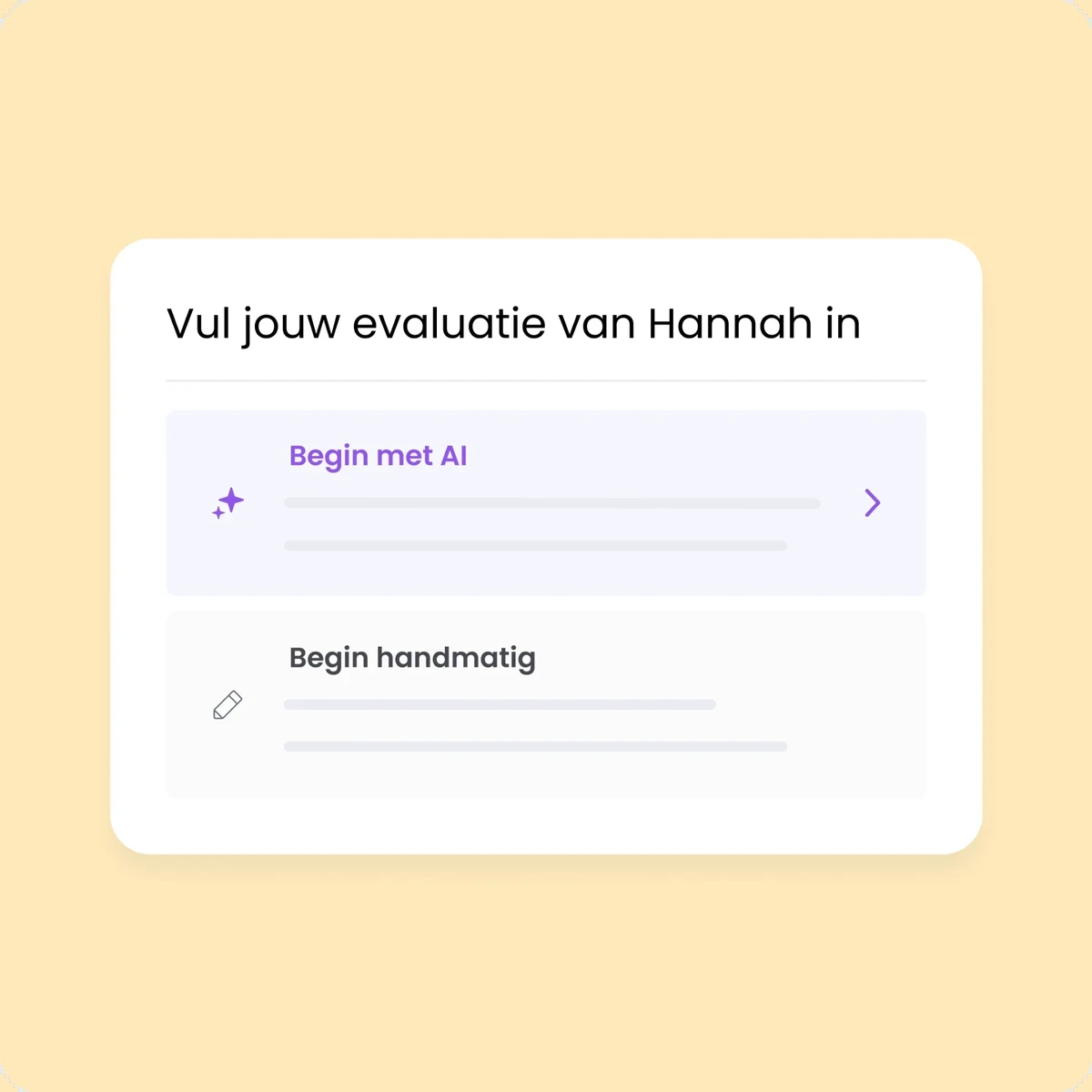 Evaluatie invullen met AI