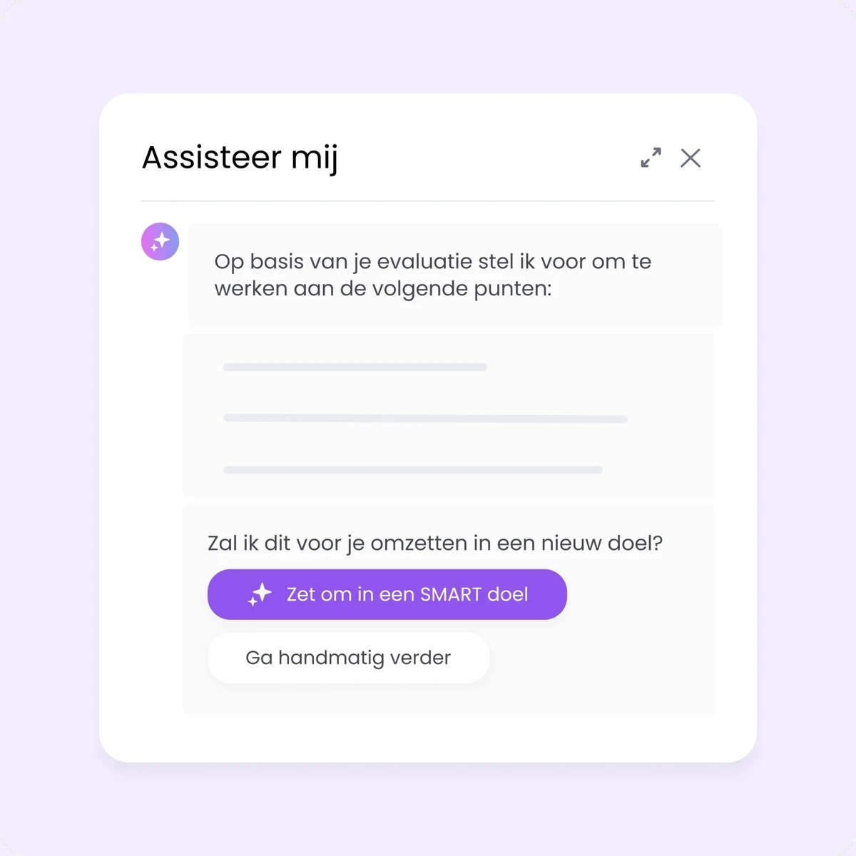 AI-coach helpt bij het opstellen van SMART-doelen