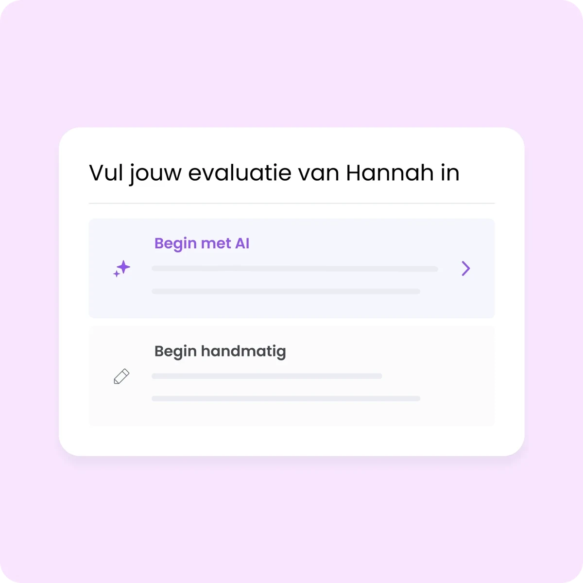 Evaluatie invullen met AI