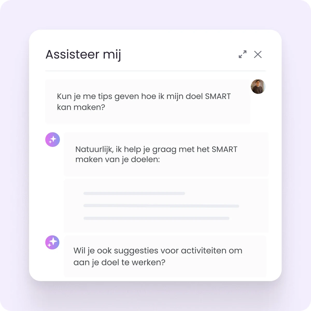 AI-assistent helpt bij het SMART maken van doelen