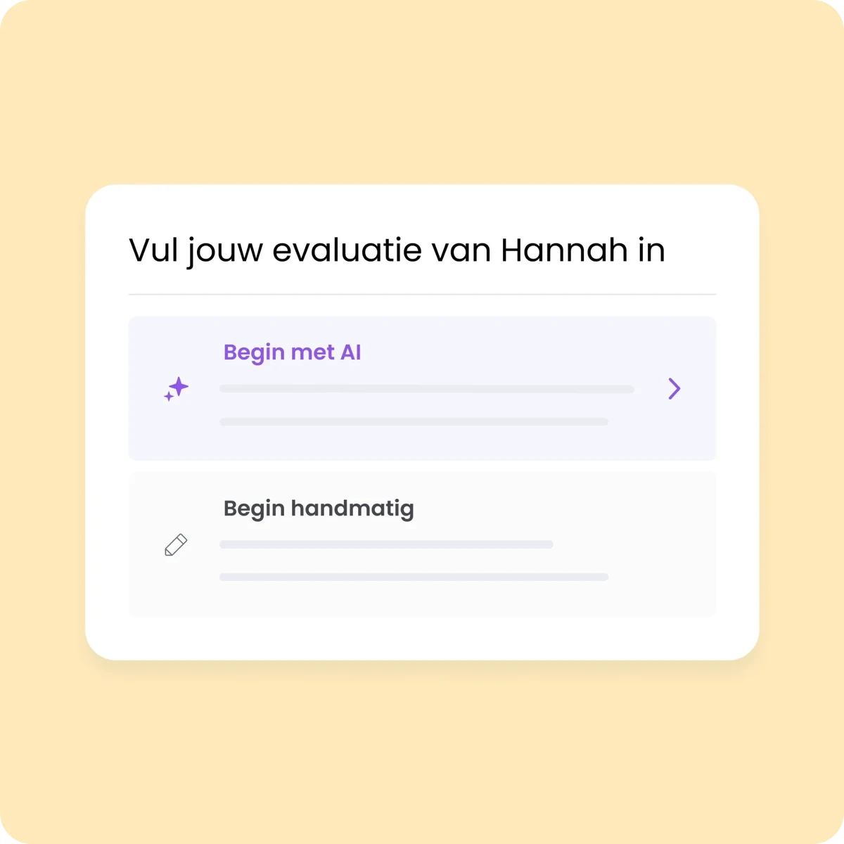Evaluatie invullen met AI