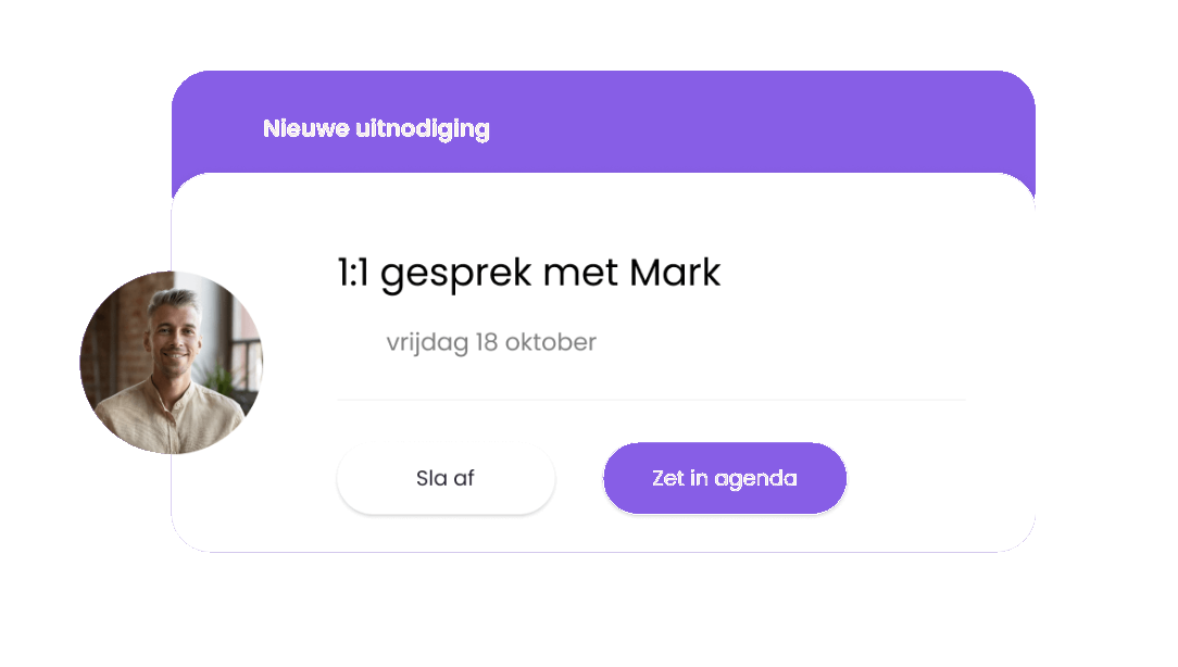 1:1 gesprek uitnodiging in Learned