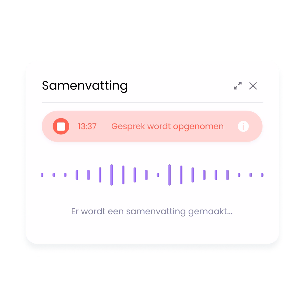 Voice-to-text samenvatting