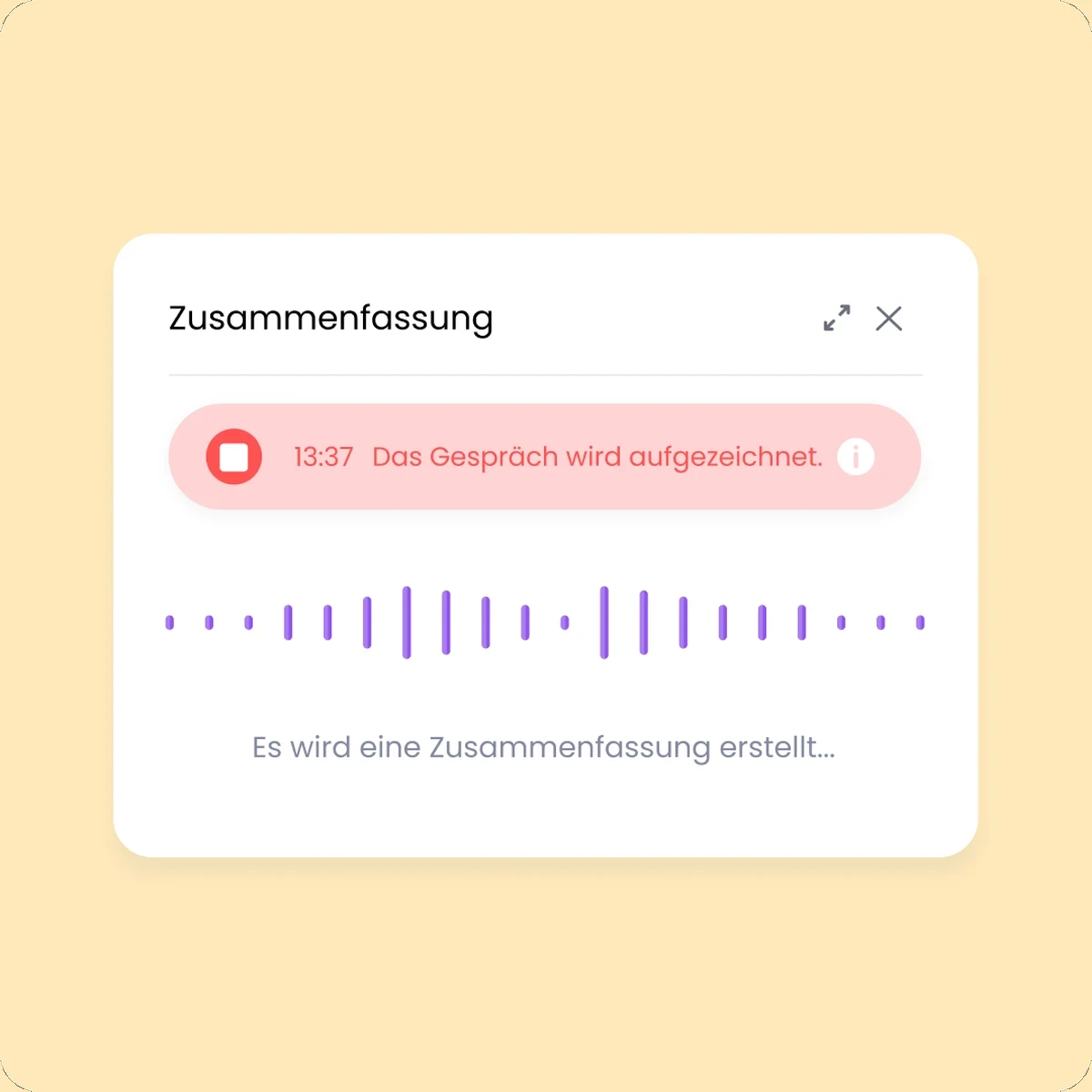Gespreksamenvatting met voice-to-text