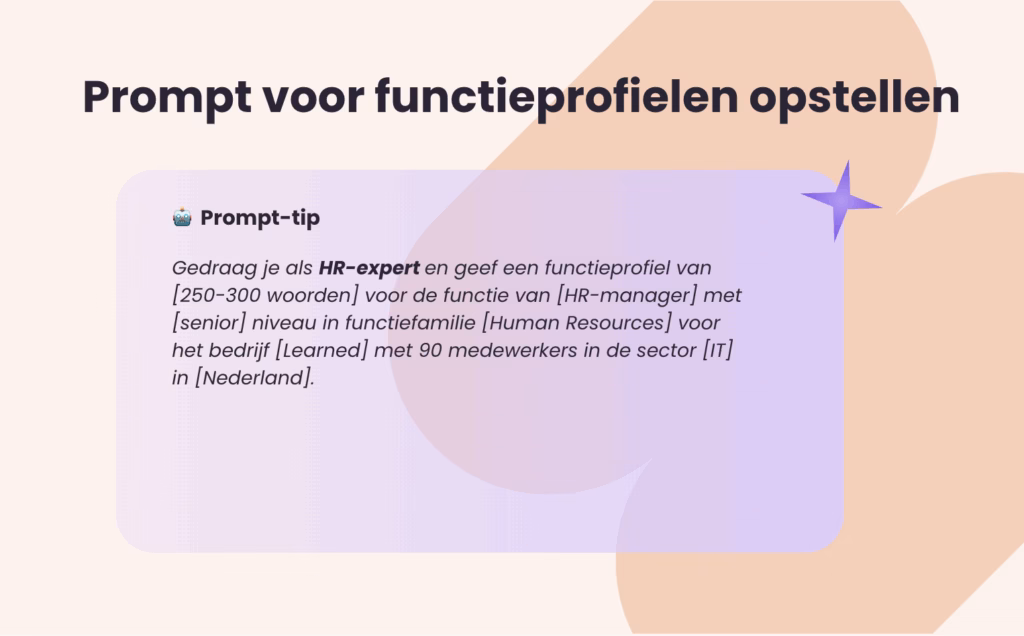 Beispiel eines Prompts zum Erstellen von Stellenprofilen