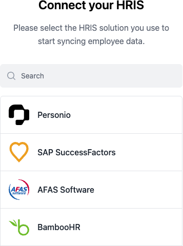 HRIS koppeling in Learned