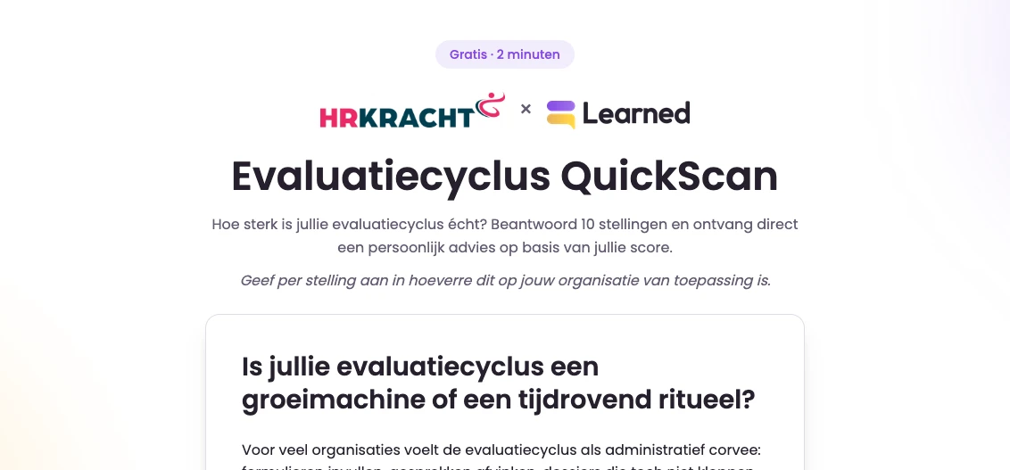Evaluatiecyclus QuickScan