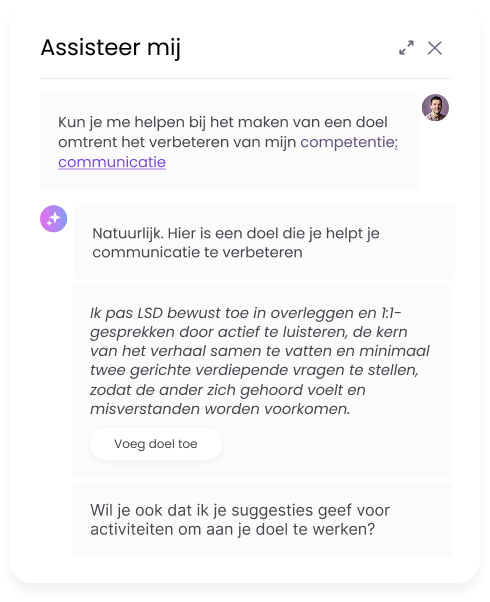 Group 646 (2) AI-assistent van Learned helpt bij het opstellen van doelen