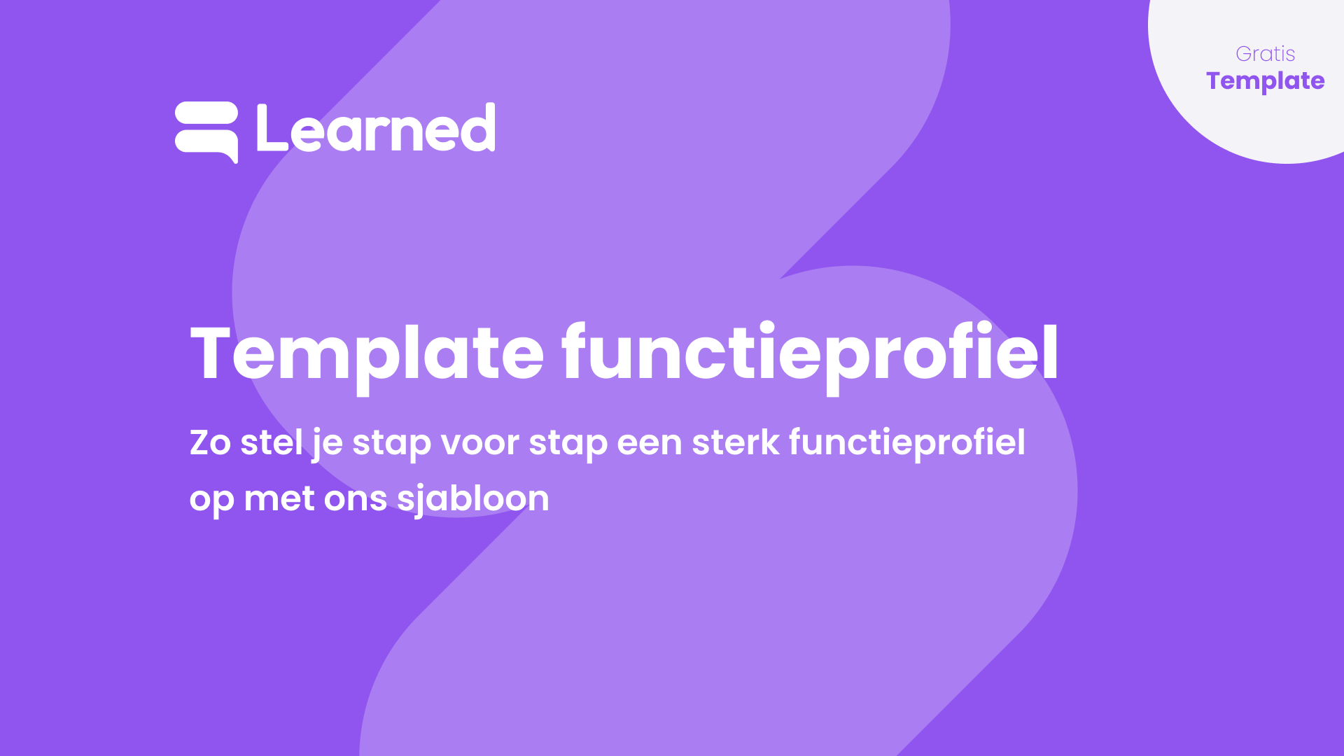 Voorbeeldfunctieprofiel met template